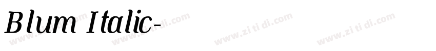 Blum Italic字体转换 Blum Italic字体转换